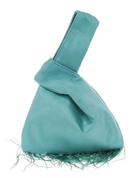 Bolso saco japonés de antelina | Complementos Invitada