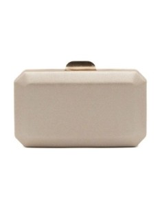 Bolso clutch rígida metalizada - champan - foto 1