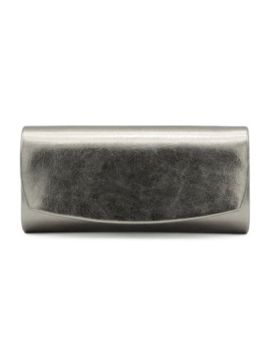 Cartera de fiesta cilíndrica metalizada - gris - foto 1