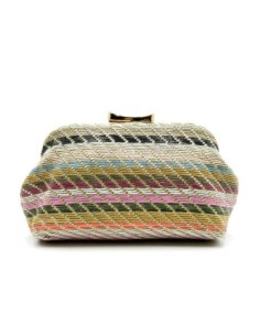 Cartera de fiesta rafia multicolor - verde - foto 1