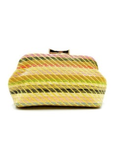 Cartera de fiesta rafia multicolor - amarillo - foto 1