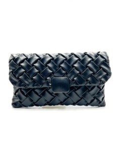 Bolso de fiesta trenzado con solapa - negro - foto 1