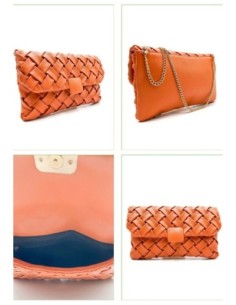 Bolso de fiesta trenzado con solapa - lima - foto 1 2
