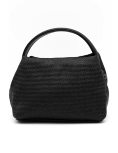 Bolso de fiesta texturizado con asa redonda - negro - foto 1