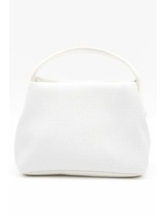 Bolso de fiesta texturizado con asa redonda - blanco - foto 1