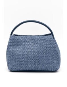 Bolso de fiesta texturizado con asa redonda - azul - foto 1