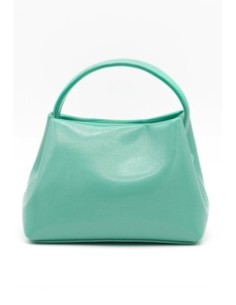 Bolso de fiesta charol con asa redonda - verde agua - foto 1