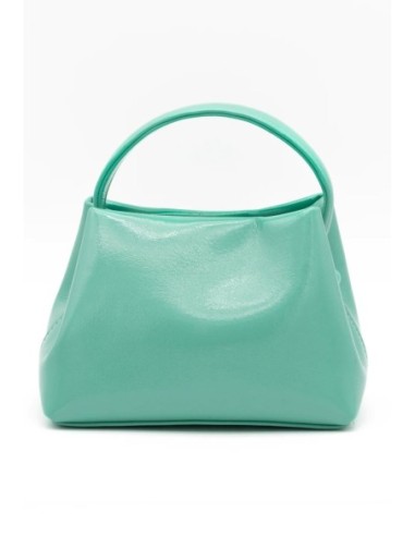 Bolso de fiesta charol con asa redonda - verde agua - foto 1