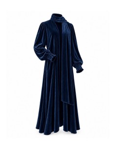 Abrigo kimono de terciopelo azul marino para invitada | Complementos Invitada 2