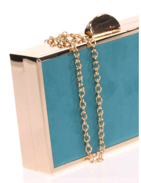 Bolso de fiesta de pedrería con efecto ante | Complementos Invitada