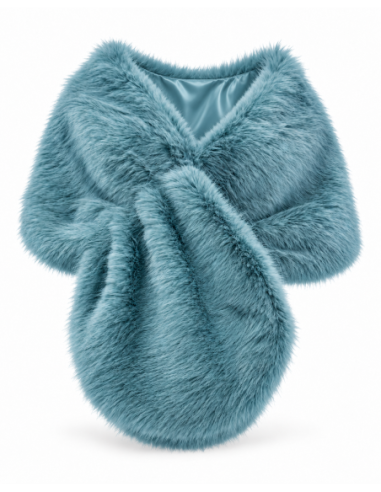 Estola de pelo sintético azul claro - producto - Complementos Invitada