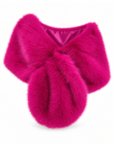Estola de pelo sintético fucsia - producto - Complementos Invitada