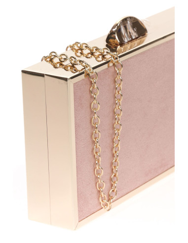 Bolso de fiesta de pedrería con efecto ante | Complementos Invitada