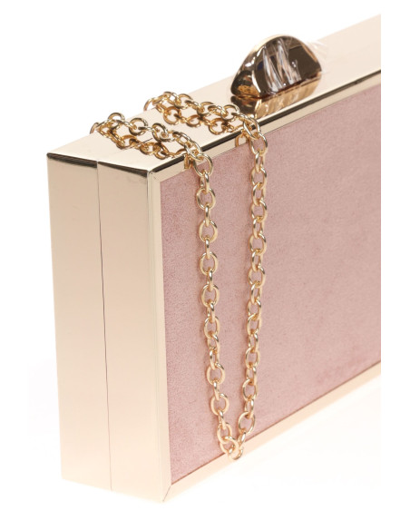 Bolso de fiesta de pedrería con efecto ante | Complementos Invitada