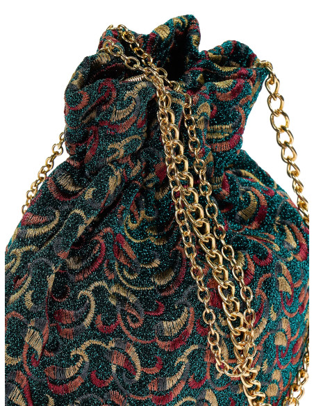 Bolso bombonera con estampado bordado | Complementos Invitada