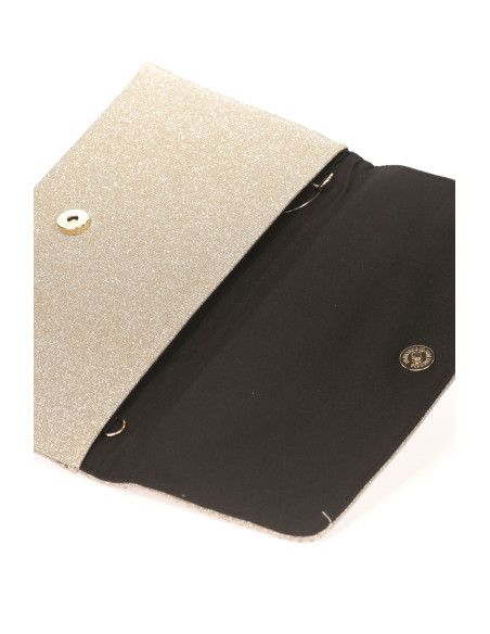 Cartera de mano de mujer con pedreria glitter | Complementos Invitada