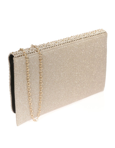 Cartera de mano de mujer con pedreria glitter | Complementos Invitada