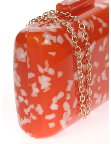 Bolso de fiesta nácar con bordes redondeados | Complementos Invitada