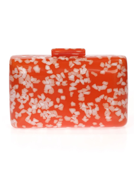 Bolso de fiesta nácar con bordes redondeados | Complementos Invitada