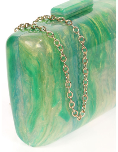 Bolso de fiesta nácar con bordes redondeados | Complementos Invitada