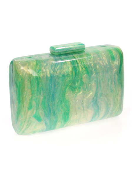 Bolso de fiesta nácar con bordes redondeados | Complementos Invitada