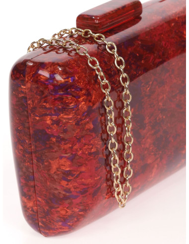 Bolso de fiesta nácar con bordes redondeados | Complementos Invitada