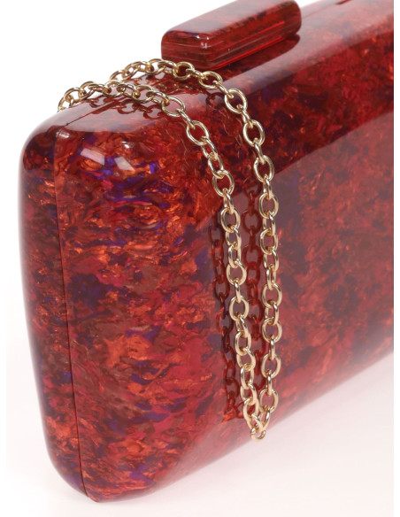 Bolso de fiesta nácar con bordes redondeados | Complementos Invitada