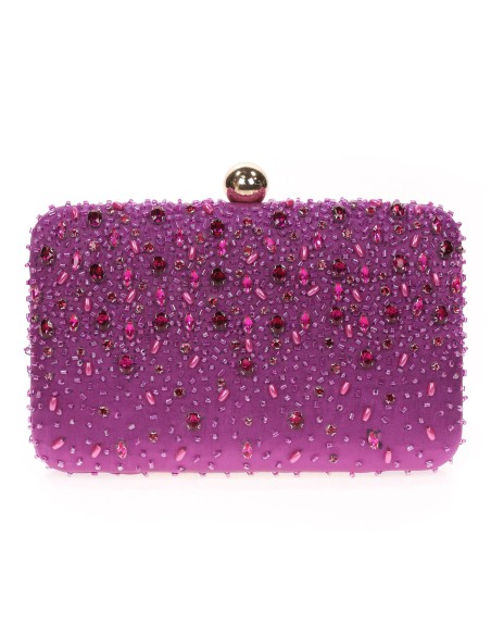 Clutch de fiesta con pedrería de cristal | Complementos Invitada