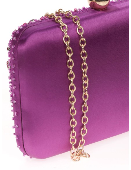 Clutch de fiesta con pedrería de cristal | Complementos Invitada