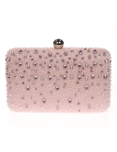 Clutch de fiesta con pedrería de cristal | Complementos Invitada