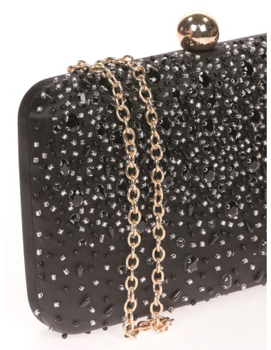 Clutch de fiesta con pedrería de cristal | Complementos Invitada