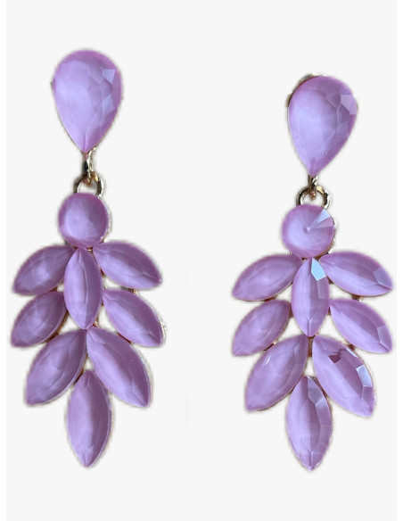 Pendientes largos con hojas en cascada | Complementos Invitada