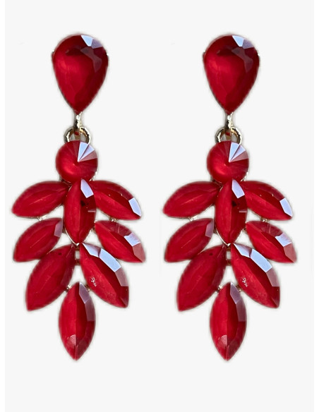 Pendientes largos con hojas en cascada | Complementos Invitada