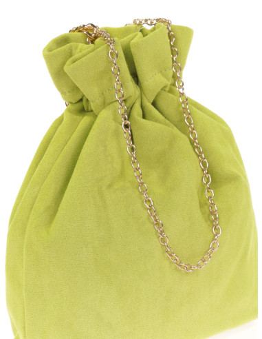 Bombonera de antelina con cadena para invitadas | Complementos Invitada