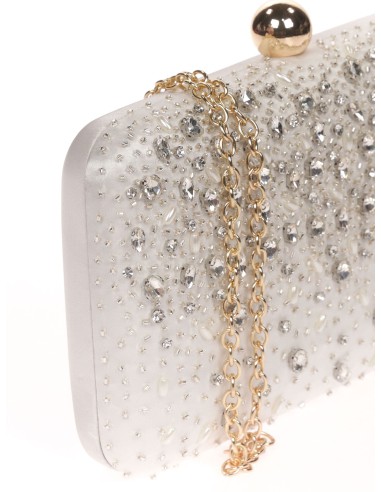 Clutch de fiesta con pedrería de cristal | Complementos Invitada