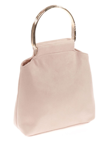 Clutch de fiesta en antelina con asas de aro | Complementos Invitada