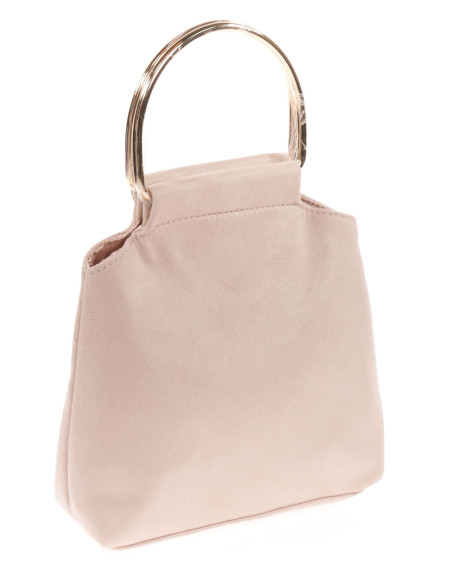 Clutch de fiesta en antelina con asas de aro | Complementos Invitada