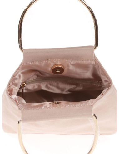 Clutch de fiesta en antelina con asas de aro | Complementos Invitada
