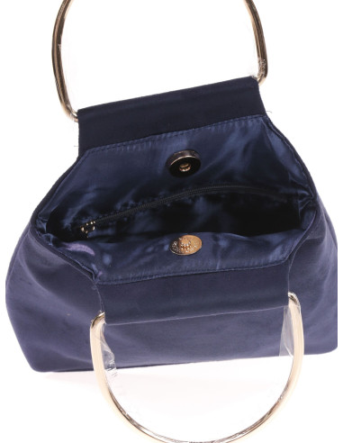 Clutch de fiesta en antelina con asas de aro | Complementos Invitada