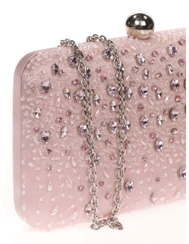 Clutch de fiesta con pedrería de cristal | Complementos Invitada