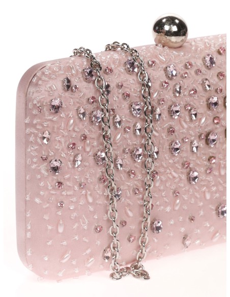 Clutch de fiesta con pedrería de cristal | Complementos Invitada